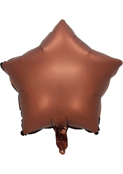 Yıldız Folyo Balon Bronz Karamel Rengi Yıldız Figürlü Uçan Parti Balonu 18INC