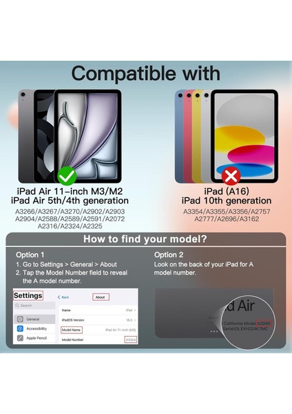 Apple Ipad Air 11 Inch M2 M3 Çip Air 4. /5. /6. Nesil Güçlü Manyetik Smart Kapak Devrilmez Stand Kılıf fiyatları