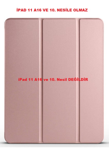 Apple iPad Air 11 4/5/6 10.9 Kılıf Pu Deri Ön Arka Tam Koruma Standlı Katlanabilir Uyku Modlu Smart Kapak