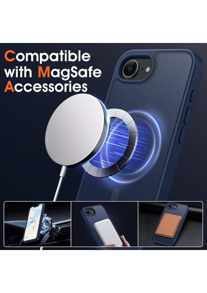 Apple iPhone 16E Uyumlu Kılıf Kamera Çıkıntılı Magsafe Şarj Destekli Yumuşak Kenarlı Mat Kapak modelleri