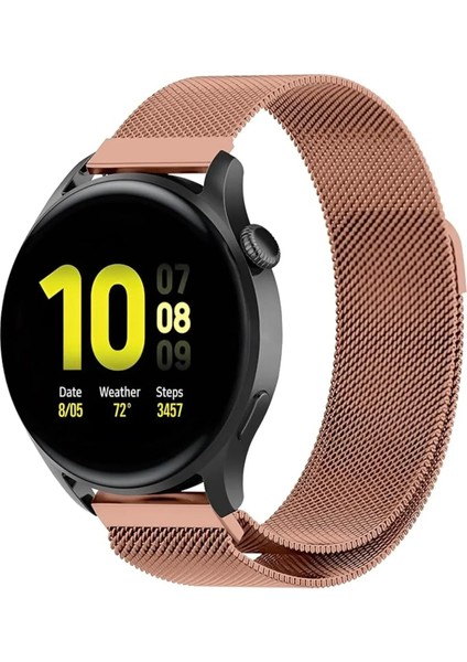 Huawei Watch Gt2 - Gt2 Pro 22MM Uyumlu Metal Hasır Örgü Mıknatıslı Milano Loop Kordon