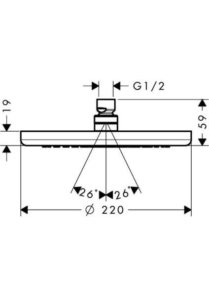 Croma Tepe Duşu 220 1 Jet, Ecosmart Krom fiyatları