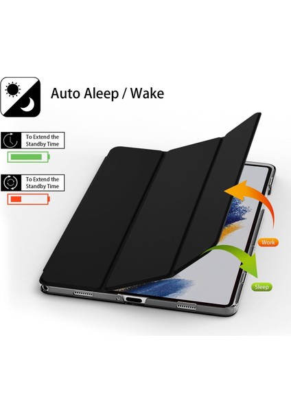 Samsung Galaxy Tab S6 Lite 10.4 Kılıf 2024 (P610/P617/P620) Güçlü Manyetik Smart Kapak Devrilmez Standlı Uyku Modlu Tablet Kılıfı