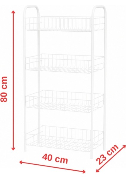 3 Katlı Kitaplık & Ayakkabılık, Banyo, Mutfak, Oyuncak Rafı Metal Kitaplık 60X40X23 cm fırsatları