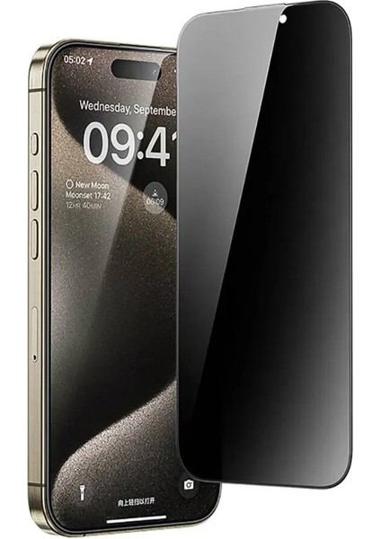 iPhone 17 Pro Uyumlu Antistatic Tam Kapatan Hayalet Tamperli Cam Ekran Koruyucu Kırılmaz Cam