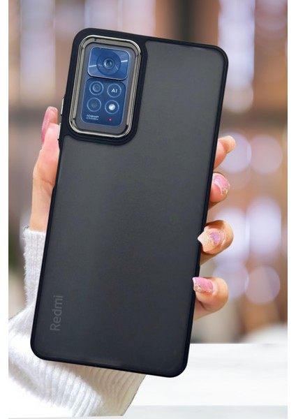Xiaomi Redmi Note 12 Pro 4g Kılıf Metal Çerçeve Hassas Butonlu Renkli Buzlu Şeffaf Kapak