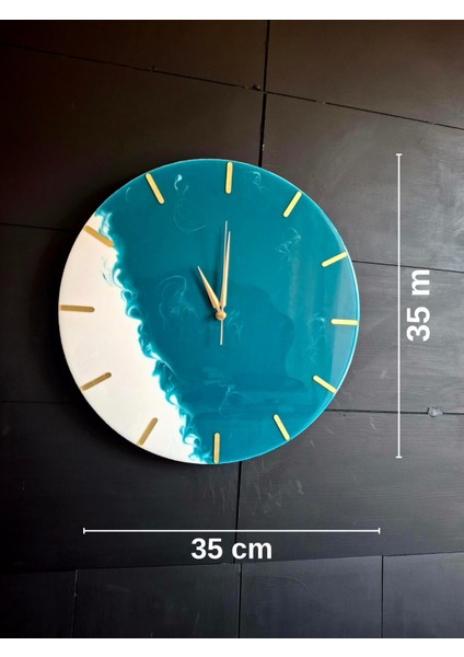 Duvar SAATI-35CM- Modern Dekoratif Duvar Saati - Epoksi Duvar Saati - El Yapımı Özel Üretim fiyatları