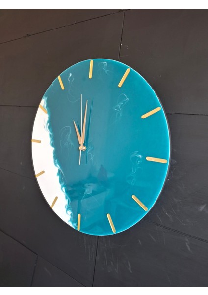 Duvar SAATI-35CM- Modern Dekoratif Duvar Saati - Epoksi Duvar Saati - El Yapımı Özel Üretim modelleri