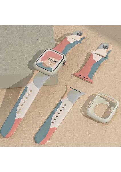 Apple Watch 10/11/9/8/7/6/5/4/3/SE/ULTRA/HK/PRO/MAX 49MM 46MM 45MM 44MM 42MM Renkli Kordon Kayış Bileklik Silikon