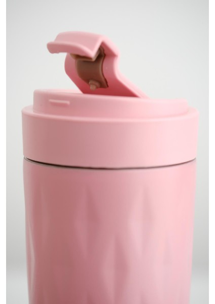 PNG-1167 500ml Flip Kapak Desenli Çelik Mug | 6 Saat Sıcak 12 Saat Soğuk | Sızdırmaz & BPA Free
