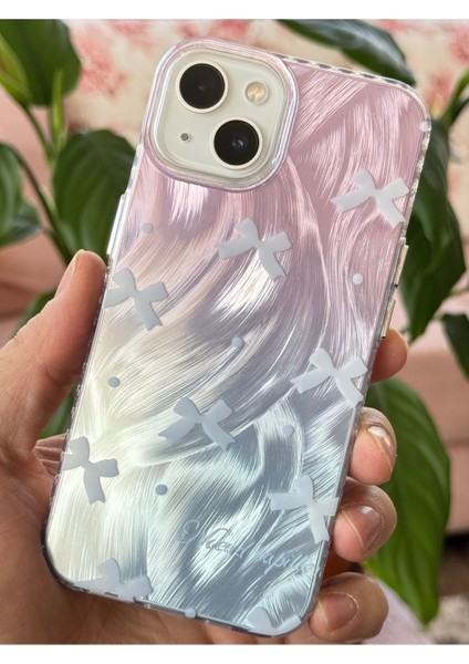 Apple iPhone 15/14/13 Kılıf Parlak Fiyonk Desenli Darbe Emici Kamera Çıkıntılı Renkli Silikon Kapak modelleri