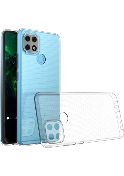 Oppo A15 Kılıf Kamera Korumalı Şeffaf Ultra İnce Esnek Renksiz Silikon Kapak