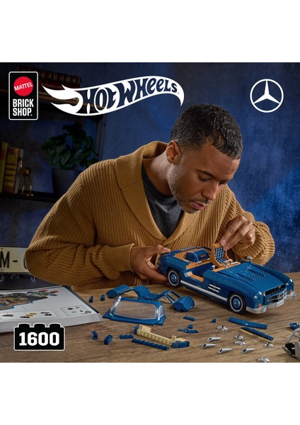 ™ Hot Wheels® Premium Serisi - Mercedes-Benz 300SL Koleksiyoncular Için Yarış Arabası Yapı Oyuncağı (1500 Parça) HWW25 fiyatları