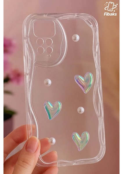 Xiaomi Redmi Note 11 Pro/12 Pro 4g Kılıf 3D Kalpli Inci Tasarımlı Desenli Kamera Korumalı Silikon Kapak modelleri