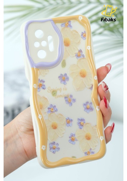 Xiaomi Redmi Note 10 Pro Uyumlu Kılıf Tasarımlı Desenli Kamera Korumalı Papatya Çiçek Renkli Silikon Kapak