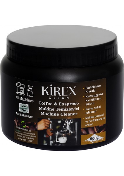 Clean Kahve Espresso Makinaları Kahve ve kalıntılarını Temizleme Tozu 500GR