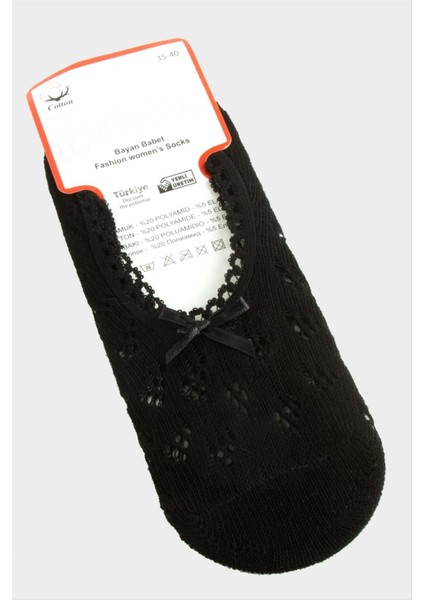 Msa-Shop Dantel Babet Çorap-Gri