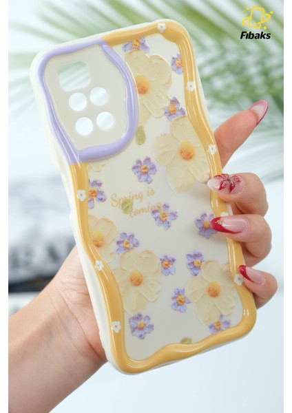 Xiaomi Redmi Note 11 Pro/12 Pro 4g Kılıf Tasarımlı Desenli Kamera Korumalı Papatya Çiçek Renkli Silikon Kap