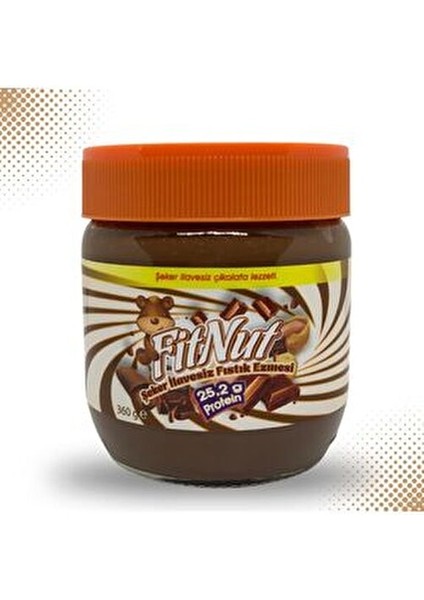 Fıstık Ezmesi Şekersiz Çikolata Aromalı 360 gr 25,4 g Doğal Proteinle Zenginleştirilmiş fiyatları
