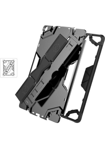 Apple iPad 5. Nesil 2017 9.7" Kılıf Defens 360 Derece Tam Koruma Armor Tank Zırh Standlı Siyah fırsatları