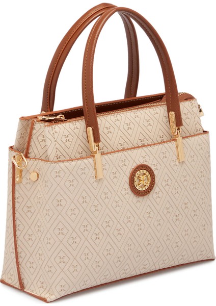 Bej Print Kadın Omuz Çantası - S1WPR0000803-S7G fiyatları