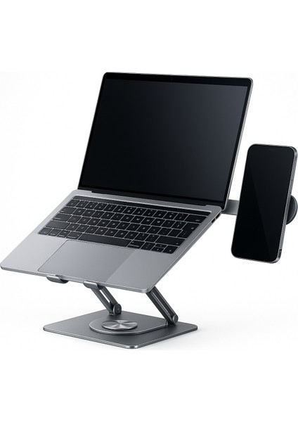 Alüminyum Katlanır 40KG Kapasite 360° Laptop Ipad Macbook Tablet Standı & Magsafe Telefon Tutucu