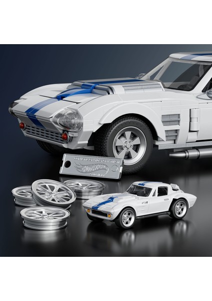 ™ Hot Wheels® Elite Serisi - Corvette Grand Sport Yapı Oyuncağı Seti (918 Parça), Koleksiyoncular Için JGR31 indirimleri