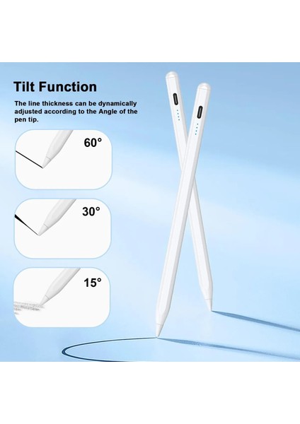 Apple İpad A16 Air 6/7/8/9/10/11/12. Nesil Avuç Içi Red Özellik Palm Rejection Tablet Kalemi Stylus Yazı Çizim