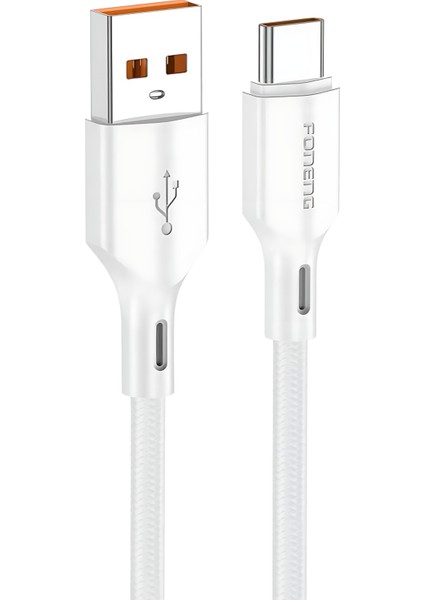 Samsung Huawei Xiaomi iPhone Uyumlu 18W Type-C 1 Metre Foneng Örgü Hızlı Şarj Data Kablosu