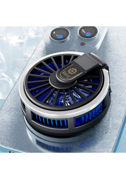 Telefon Tablet Soğutucu Fan 10W Power Radyatörlü Magsafe Manyetik Yüzük Tasarımlı Standlı