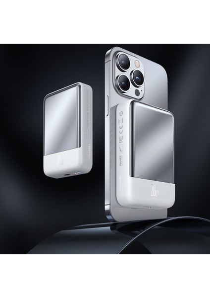 MC-4260 10000MAH Kablosuz Şarjlı Powerbank - Beyaz fiyatları