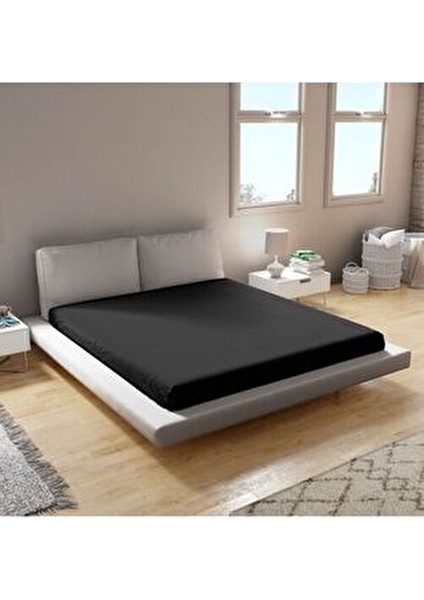 Penye Lastikli Çarşaf %100 Pamuk Tek Çift Battal Boy Siyah Renk ?