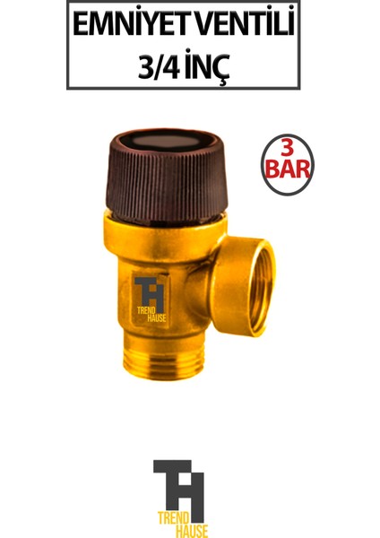 Emniyet Ventili 3/4 Inç 3 Bar