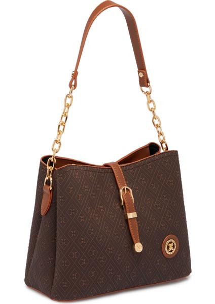 Kahve Print Kadın Omuz Çantası - S1WPR0000802-R1P fiyatları