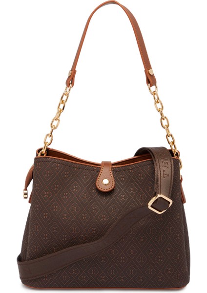 Kahve Print Kadın Omuz Çantası - S1WPR0000802-R1P modelleri