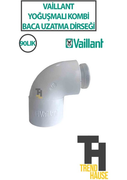 Vaillant Yoğuşmalı Kombi Baca Uzatma Dirseği 90'lık (Orjinal)