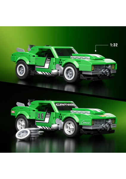 ™ Hot Wheels® Speed Serisi - Custom '68 Camaro® Yapı Oyuncağı Seti (289 Parça), Koleksiyoncular Için JFT16 modelleri