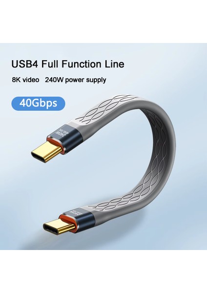 Thunderbolt 4 E-Marker Çip 240W 40Gbps 8K+4K Type-C To Type-C Usb 4.0 Vİdeo Görüntü Şarj ve Data Kablosu Ce Lisanslı Sertifikalı modelleri