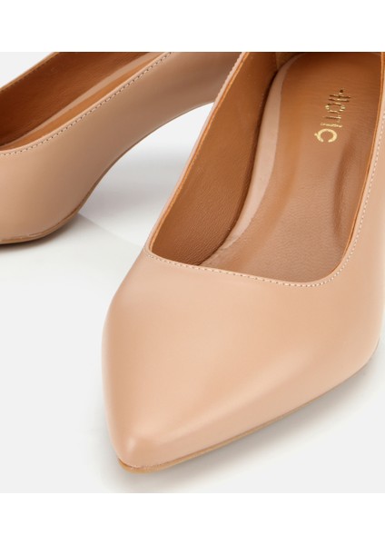 01AYH312480A330 KADIN Deri Bej Esnek Tabanlı Stiletto modelleri
