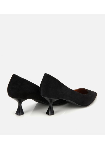 01AYH312500A100 KADIN Süet Deri Siyah Esnek Tabanlı Ince Topuklu Stiletto fırsatları