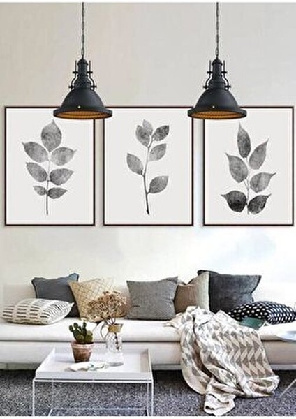 Siyah Spor Avize Metal Gövde ile Modern Tasarım 35 cm Yükseklik 31 cm Genişlik