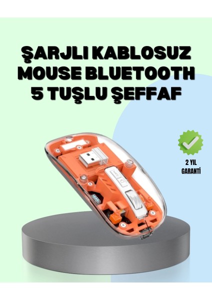 Şarjlı Ergonomik Fare – 1600 Dpı, Sessiz Tıklama Özellikli