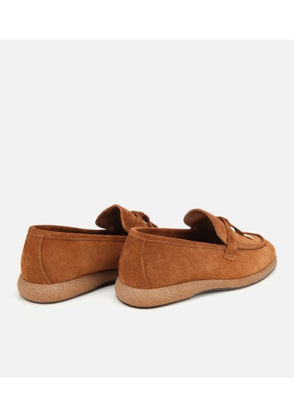 01AYH313260A370 KADIN Süet Deri Taba Gold Aksesuarlı Klasik Loafer fırsatları