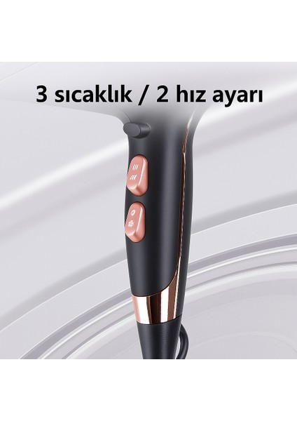 HC-122 Profesyonel Saç Kurutma Makinesi 1800W – 3 Isı Ayarı, 2 Hız, Soğuk Hava Fonksiyolu