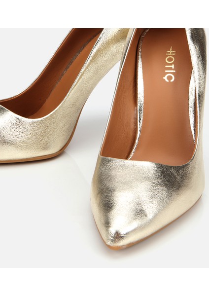 01AYH312570A540 KADIN Deri Gold Yüksek Topuklu Stiletto modelleri