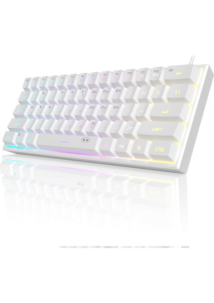 TS91 61 Tuş Rgb Kablolu Beyaz Membran Türkçe Q Gaming Klavye fiyatları