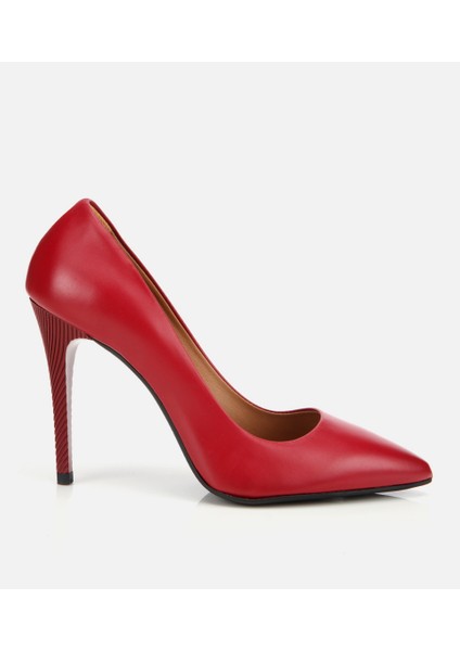 01AYH312580A750 KADIN Deri Kırmızı Yüksek Topuklu Stiletto