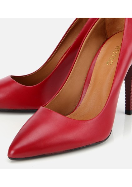 01AYH312580A750 KADIN Deri Kırmızı Yüksek Topuklu Stiletto modelleri