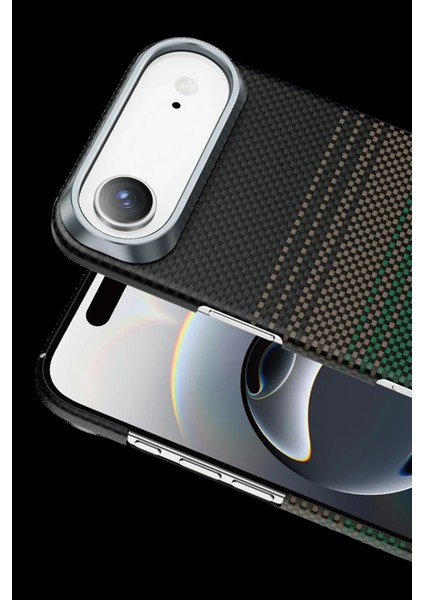 Apple iPhone 17 Air Kılıf Aramid Fiber Ruaha Kevlar Magsafe Kapak - Turuncu ve Lacivert Renkleriyle fiyatları