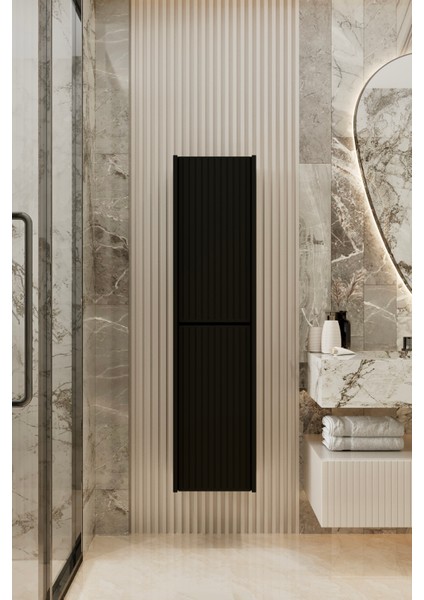Capella Kumtaşı Mdf Çok Amaçlı Banyo Dolabı 138X34 cm